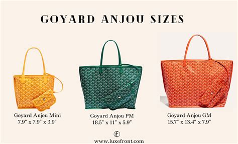 goyard size comparison|Goyard pm tote price.